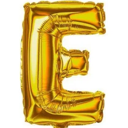 Bexiga Metalizada Letra E Ouro 16 Polegadas