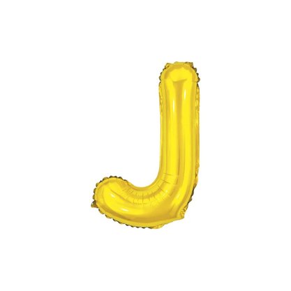 Bexiga Metalizada Letra J Ouro 16 Polegadas