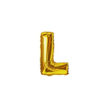 Bexiga Metalizada Letra L Ouro 16 Polegadas