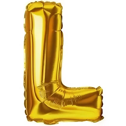 Bexiga Metalizada Letra L Ouro 16 Polegadas Silverplastic