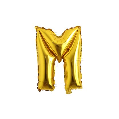 Bexiga Metalizada Letra M Ouro 16 Polegadas