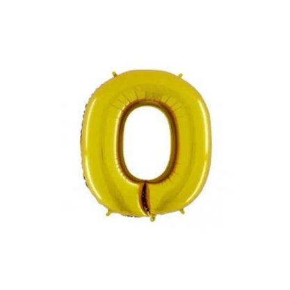Bexiga Metalizada Letra O Ouro 16 Polegadas