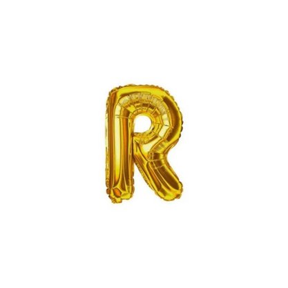 Bexiga Metalizada Letra R Ouro 16 Polegadas