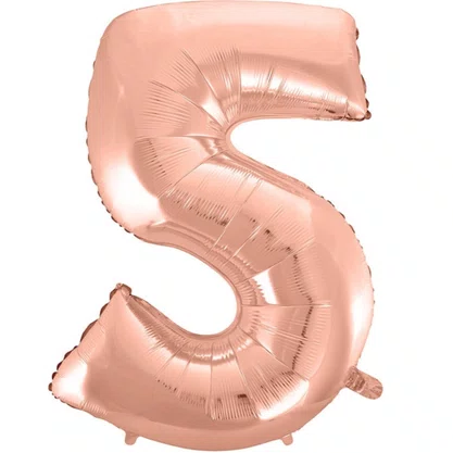 Bexiga Metalizada N. 5 Rose Gold 40 Cm