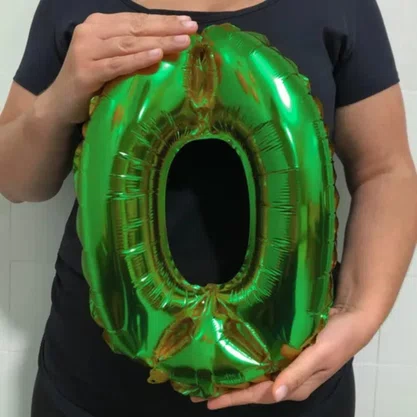 Bexiga Metalizada Nº 0 Verde 40cm Silverplastic