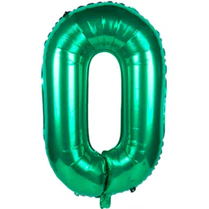Bexiga Metalizada Nº 0 Verde 40cm Silverplastic