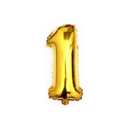 Bexiga Metalizada Nº 1 Ouro 40cm Partiu