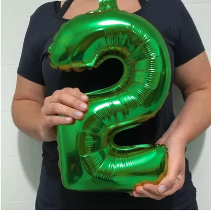 Bexiga Metalizada Nº 2 Verde 40cm Silverplastic