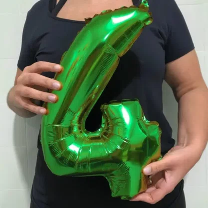 Bexiga Metalizada Nº 4 Verde 40cm Silverplastic