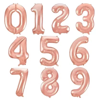 Bexiga Metalizada Nº 5 Rose Gold 40cm Silverplastic