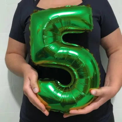 Bexiga Metalizada Nº 5 Verde 40cm Silverplastic