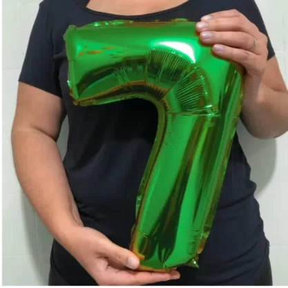 Bexiga Metalizada Nº 7 Verde 40cm Silverplastic