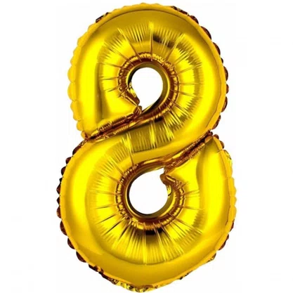 Bexiga Metalizada Nº 8 Ouro 40cm PartiuFestas