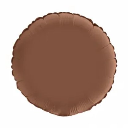 Bexiga Metalizada Redonda Café Fosco 40 cm Partiu