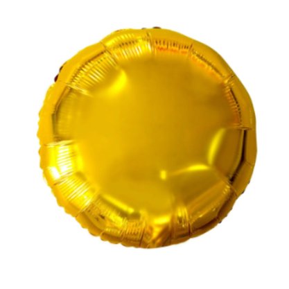 Bexiga Metalizada Redonda Ouro 45cm Partiu