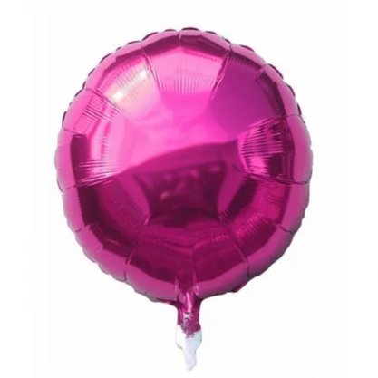 Bexiga Metalizada Redonda Pink - 20cm
