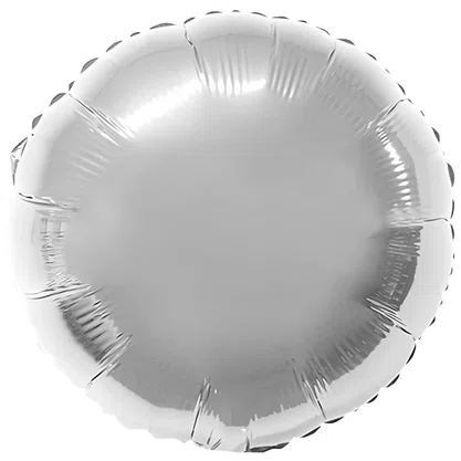 Bexiga Metalizada Redonda Prata 80 cm Neo