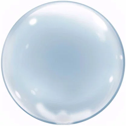 Bexiga Transparente Azul 60 Cm 24 Polegadas Cromus