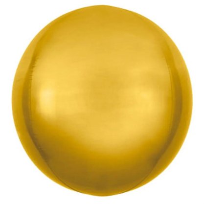 Bexiga Transparente Metalizada Ouro 60cm 24 Pol Cr