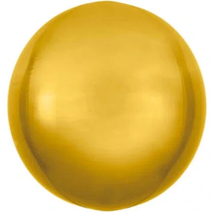 Bexiga Transparente Metalizada Ouro 60cm 24 Pol Cr