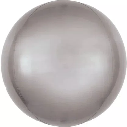 Bexiga Transparente Metalizada Prata 60cm 24pol Cr