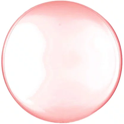 Bexiga Transparente Vermelho 60cm 24polegadas Crom