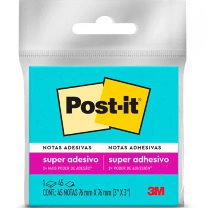 Bloco Adesivo Post-it 76x76mm Azul C/ 45fls 3M