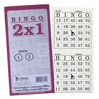 Bloco Bingo Jornal 2x1 C/ 100un Tamoio
