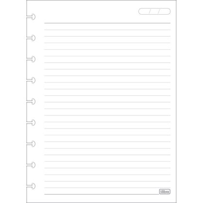 Bloco de Folhas para Caderno Tilidisco Colegial 80 fls Pautado Tilibra