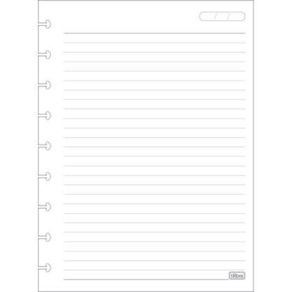 Bloco Fls para Caderno Tilidisco Pautado 80 fls Tilibra