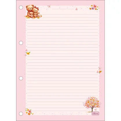 Bloco Folhas Fichário Univ 80fls Love Bears Tilibra