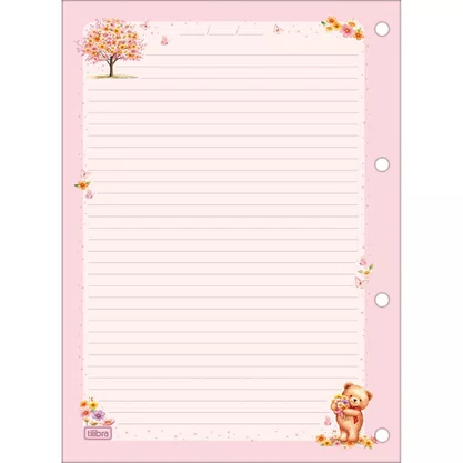 Bloco Folhas Fichário Univ 80fls Love Bears Tilibra