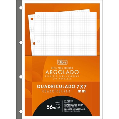 Bloco de Folhas Quadriculadas 7x7mm universitário 80 Folhas Académie Tilibra