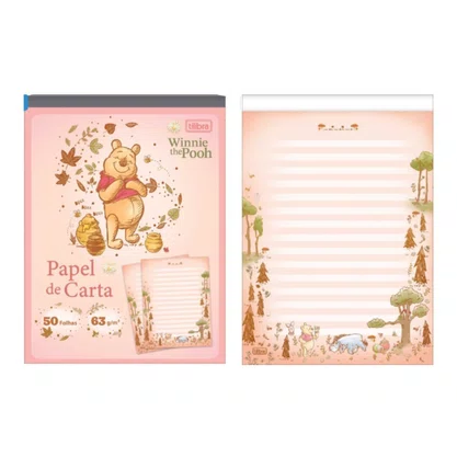 Bloco Papel Carta Pooh 50 Fls 63g Tilibra