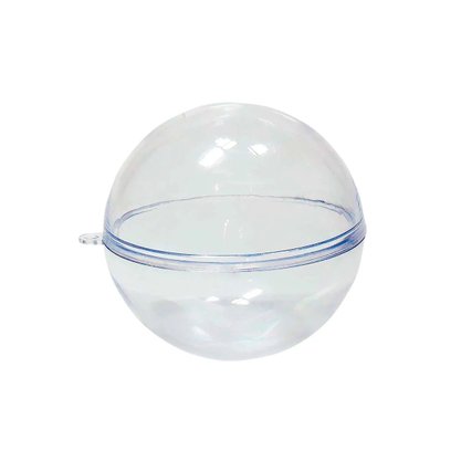 Bola Acrílica Transparente 6,5cm com 10 unidades Massari