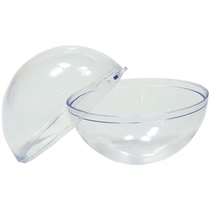 Bola Acrílica Transparente 6,5cm com 10 unidades Massari
