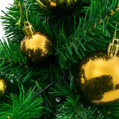 Bola de Natal 6cm Dourado Brilhante 3 Un Global