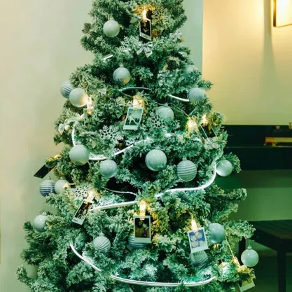 Bola de Natal 8cm Verde Água com 3 Unidades Matsumoto