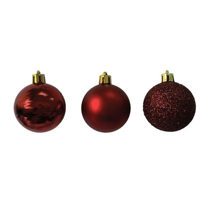 Bola de Natal 8cm Bordô Lisa/Fosca/Glitter 3 Un Matsumoto Bola de Natal 8cm Bordô Lisa/Fosca/Glitter 3 Un Matsumoto