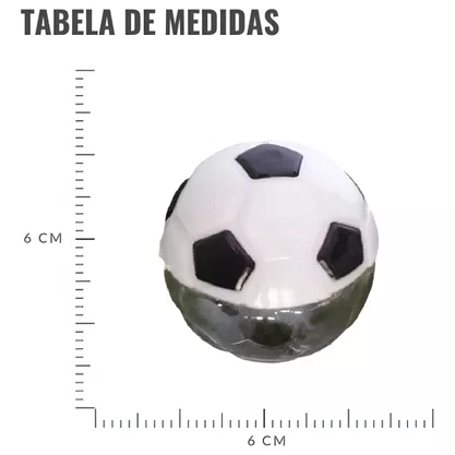 Bola Plástica Futebol para Lembrancinha 6 cm com 12 Unidades – Ref. M242220