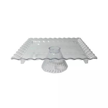 Boleira Quadrada 24x8cm Cristal Massari