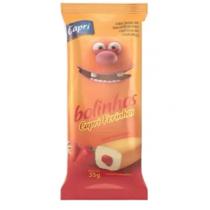 Bolinho Baunilha C/ Morango Capri Cx C/ 10un x 35g