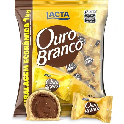 Bombom Ouro Branco 1Kg 50 Unidades Lacta