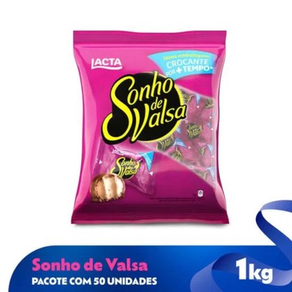 Bombom Sonho De Valsa 50 Unidades 1Kg Lacta