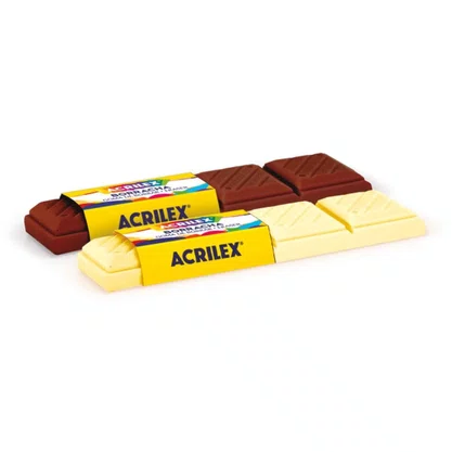 Borracha Barra de Chocolate Preto Acrilex