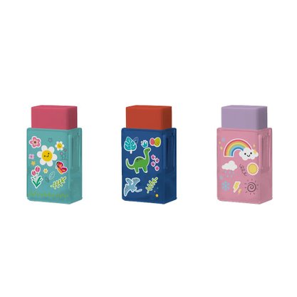 Borracha Escolar Verde Flor Holic Surprise! Tris