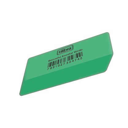 Borracha Escolar Verde Tilibra