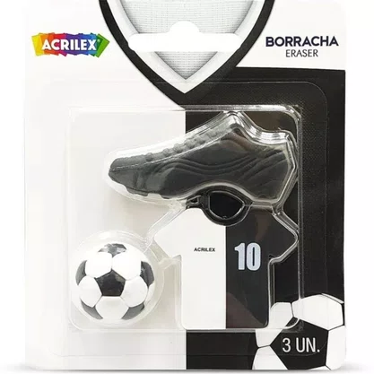 Borracha Futebol Preto e Branco Unidade Acrilex