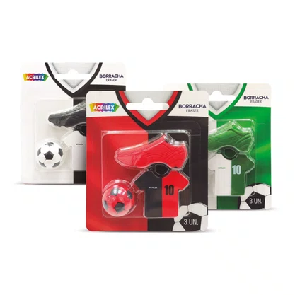 Borracha Futebol Verde e Branco Acrilex