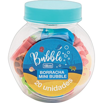 Borracha Mini Bubble Com 20 Unidades Tilibra